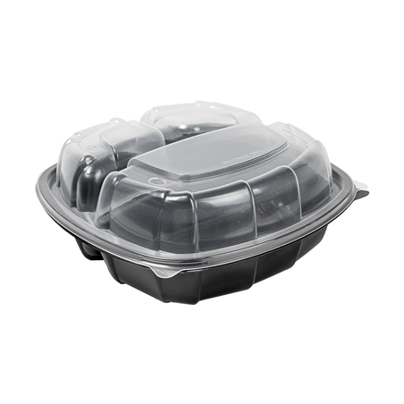 RÉCIPIENTS AVEC COUVERCLE CHARNIÈRE 3 COMPARTIMENTS MICRO-ONDABLES