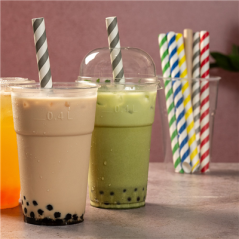 PAILLES DROITES À FRANGES 'BUBBLE TEA'