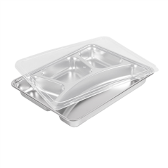 PLATEAU AVEC 4 COMPARTIMENTS + COUVERCLE