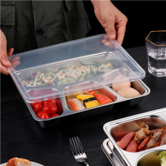 PLATEAU AVEC 4 COMPARTIMENTS + COUVERCLE