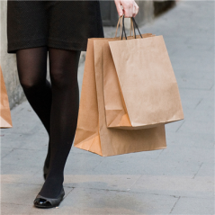 SACS SOS AVEC ANSES  80 G/M2 22+12x27 CM NATUREL KRAFT (250 UNITÉ)