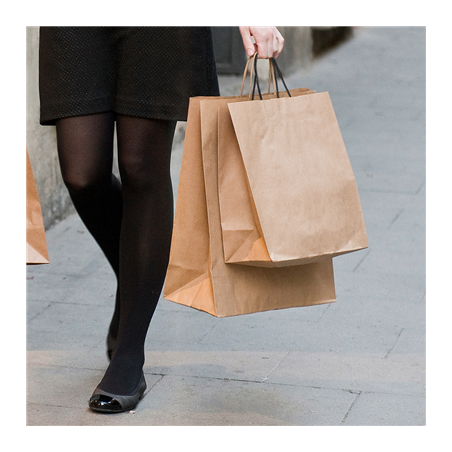 SACS SOS AVEC ANSES  80 G/M2 22+12x27 CM NATUREL KRAFT (250 UNITÉ)