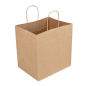 SACS SOS TRAITEUR AVEC ANSES  80 G/M2 24+15x29 CM NATUREL KRAFT (250 UNITÉ)