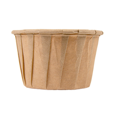 POTS TRAITEUR PAPIER PLISSÉ 45 ML (1,5 oz) 80 G/M2 Ø5/3,6x3,1 CM NATUREL PARCH.INGRAISSABLE (250 UNITÉ)