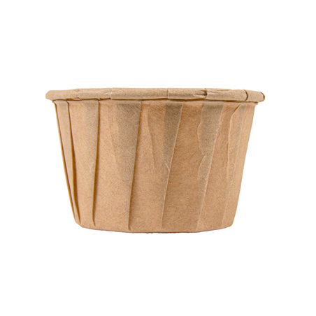 POTS TRAITEUR PAPIER PLISSÉ 45 ML (1,5 oz) 80 G/M2 Ø5/3,6x3,1 CM NATUREL PARCH.INGRAISSABLE (250 UNITÉ)