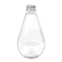 FLACONS AVEC BOUCHON EN ALUMINIUM 300 ML Ø7,5x13,7 CM TRANSPARENT PET (150 UNITÉ)