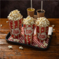 RÉCIPIENTS POUR POP-CORN 720 ML 230 +20 PE G/M2 Ø 9,5/6,5x17,7 CM KRAFT (1000 UNITÉ)