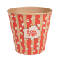 RÉCIPIENTS POUR POP-CORN 5100 ML 300 +20 PE G/M2 Ø 22,7/16x21 CM KRAFT (100 UNITÉ)