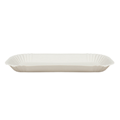 PLATEAUX 320 G/M2 23x15x2 CM BLANC CARTON (100 UNITÉ)