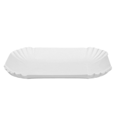 PLATEAUX 320 G/M2 18x13x3 CM BLANC CARTON (1000 UNITÉ)