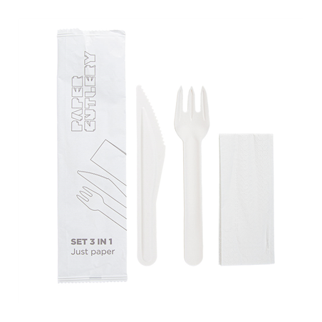 SET 3/1 FOURCHETTE, COUTEAU, SERVIETTE