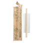 BAGUETTES CHINOISES EN SACHET KRAFT  20 CM NATUREL BAMBOU (100 UNITÉ)