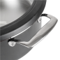 CHAFING DISH ROND AVEC FENÊTRE 4 L Ø 28x38,2x16,8 CM NOIR INOX + CRISTAL (1 UNITÉ)
