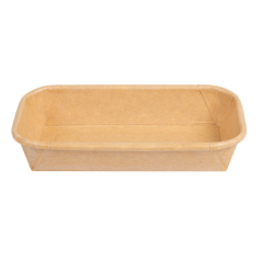 RÉCIPIENTS POUR "SUSHI"  20PE + 280 +16PE G/M2 14x8x2,4 CM NATUREL KRAFT (800 UNITÉ)