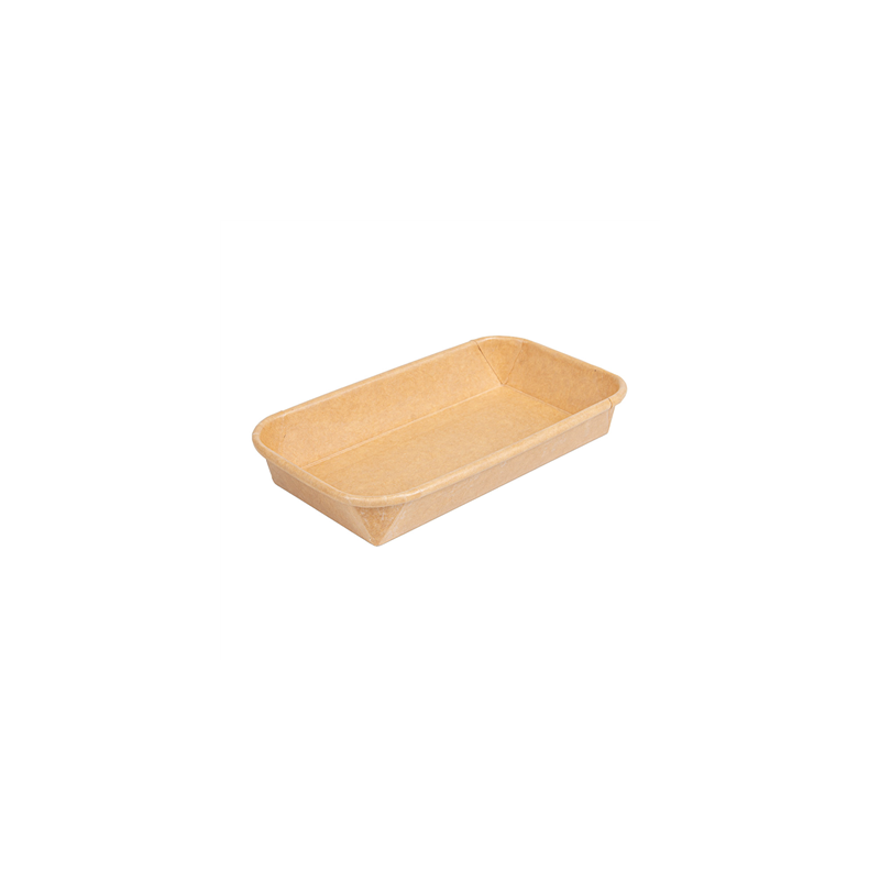 RÉCIPIENTS POUR "SUSHI"  20PE + 280 +16PE G/M2 16x9,1x2,4 CM NATUREL KRAFT (800 UNITÉ)