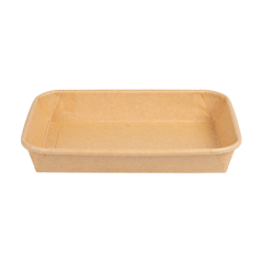 RÉCIPIENTS POUR "SUSHI"  20PE + 280 +16PE G/M2 16,5x11,5x2,4 CM NATUREL KRAFT (600 UNITÉ)