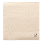 SERVIETTES ECOLABEL 1 PLI  23 G/M2 30x30 CM NATUREL OUATE RECYCLÉE (2400 UNITÉ)