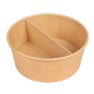 SÉPARATEUR 2 COMPARTIMENTS SALADIER 212.98  300 + 18 PE G/M2 Ø22,3/14x4,8 CM NATUREL KRAFT (600 UNITÉ)