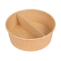 SÉPARATEUR 2 COMPARTIMENTS SALADIER 212.97  300 + 18 PE G/M2 Ø26,8/17,5x5,3 CM NATUREL KRAFT (600 UNITÉ)