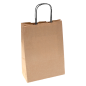 SACS SOS AVEC ANSES NOIRES  80 G/M2 26+14x32 CM NATUREL KRAFT (250 UNITÉ)