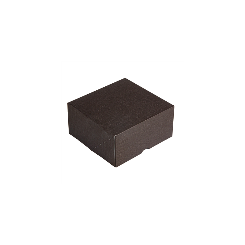BOÎTES PATISSERIES SANS FENÊTRE 'THEPACK' 250 G/M2 16x16x8 CM CHOCOLAT CARTON ONDULÉ NANO-MICRO (200 UNITÉ)