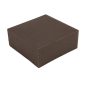 BOÎTES PATISSERIES SANS FENÊTRE 'THEPACK' 250 G/M2 18x18x7,5 CM CHOCOLAT CARTON ONDULÉ NANO-MICRO (200 UNITÉ)
