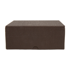 BOÎTES PATISSERIES SANS FENÊTRE 'THEPACK' 250 G/M2 18x18x7,5 CM CHOCOLAT CARTON ONDULÉ NANO-MICRO (200 UNITÉ)