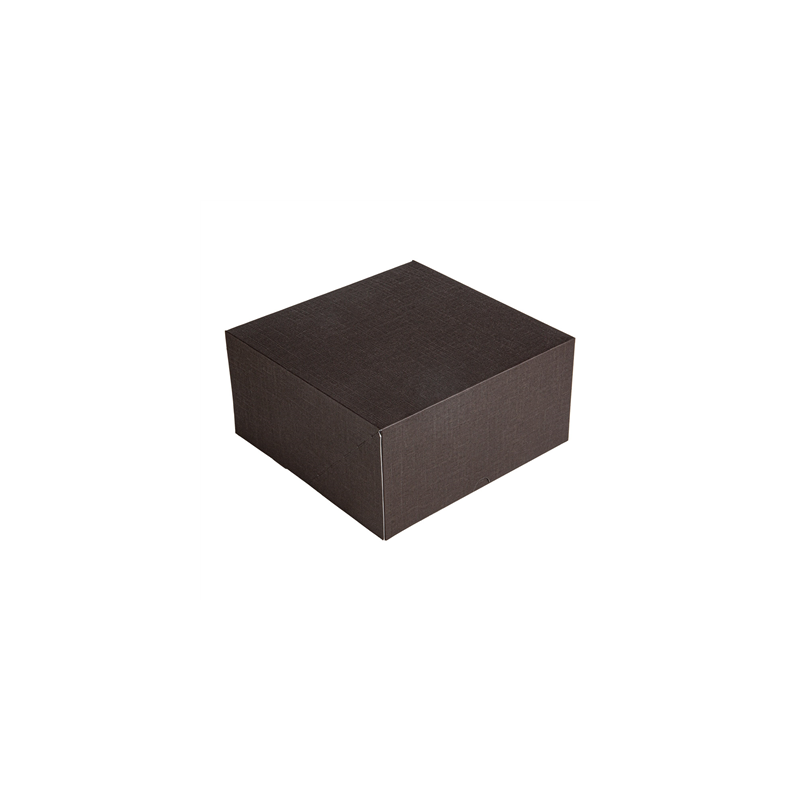 BOÎTES PATISSERIES SANS FENÊTRE 'THEPACK' 250 G/M2 24x24x12 CM CHOCOLAT CARTON ONDULÉ NANO-MICRO (100 UNITÉ)