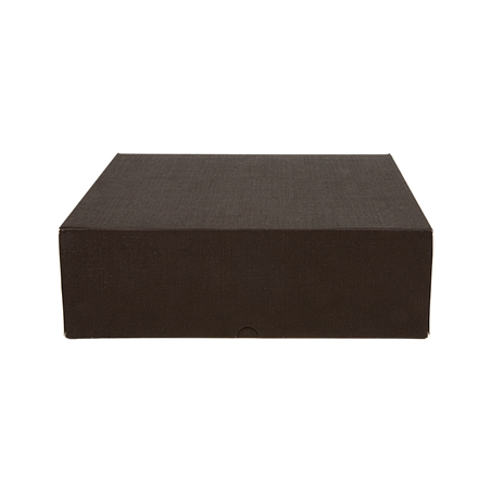 BOÎTES PATISSERIES SANS FENÊTRE 'THEPACK' 250 G/M2 32x32x10 CM CHOCOLAT CARTON ONDULÉ NANO-MICRO (100 UNITÉ)