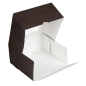 BOÎTES PATISSERIES AVEC FENÊTRE 'THEPACK' 250 G/M2 + OPP 16x16x8 CM CHOCOLAT CARTON ONDULÉ NANO-MICRO (200 UNITÉ)