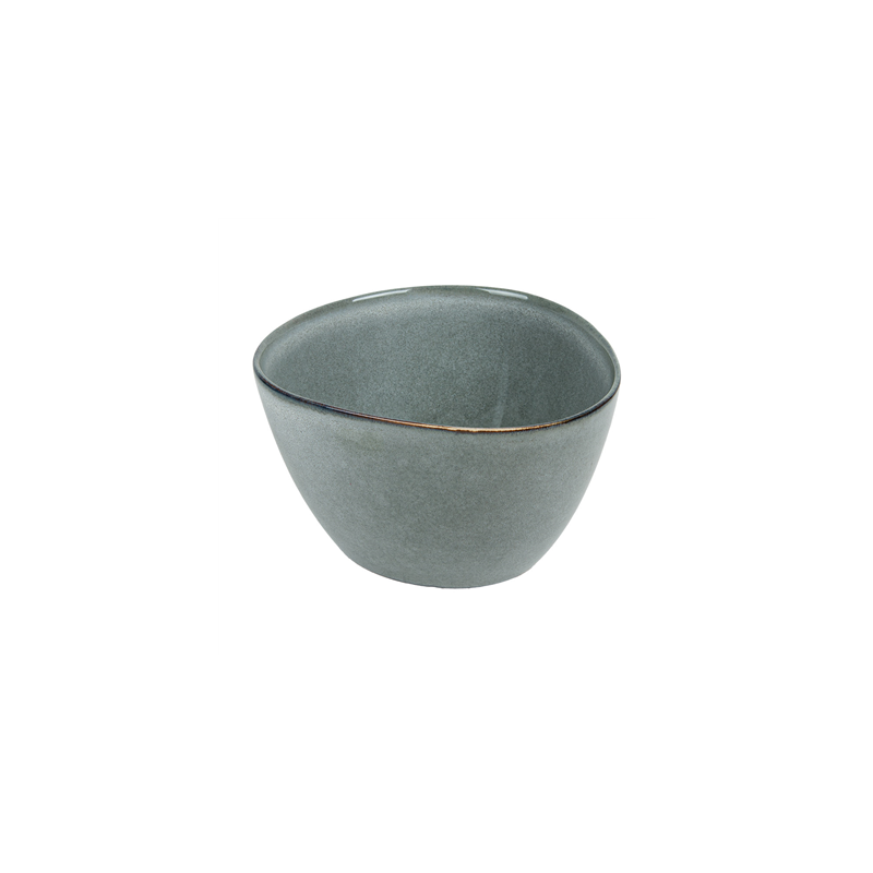 BOL TRIANGULAIRE 'AKALA' 680 ML Ø15x8,3 CM GRIS VERDÂTRE STONEWARE (6 UNITÉ)