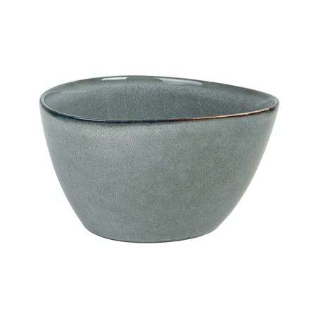 BOL TRIANGULAIRE 'AKALA' 680 ML Ø15x8,3 CM GRIS VERDÂTRE STONEWARE (6 UNITÉ)