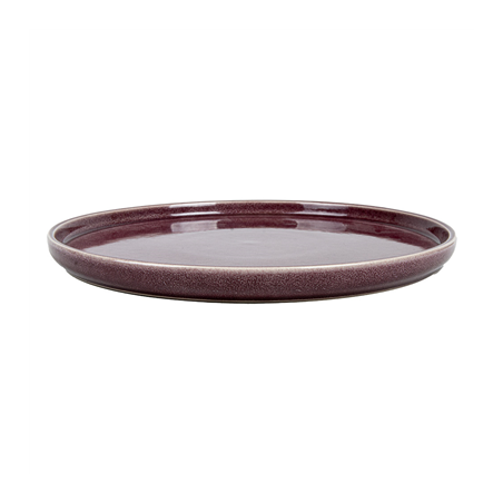 ASSIETTES 'AKALA'  Ø26,5x2,3 CM BORDEAUX STONEWARE (6 UNITÉ)