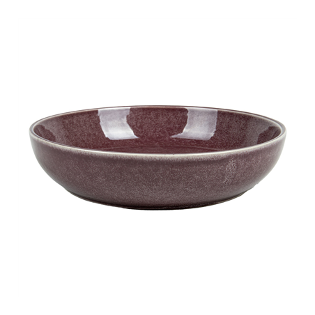 ASSIETTES CREUSES 'AKALA' 630 ML Ø20x4,5 CM BORDEAUX STONEWARE (6 UNITÉ)