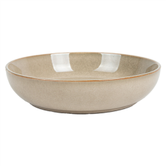ASSIETTES CREUSES 'AKALA' 630 ML Ø20x4,5 CM BEIGE STONEWARE (6 UNITÉ)