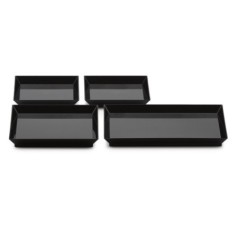 ASSIETTE CUBIK NOIR 180