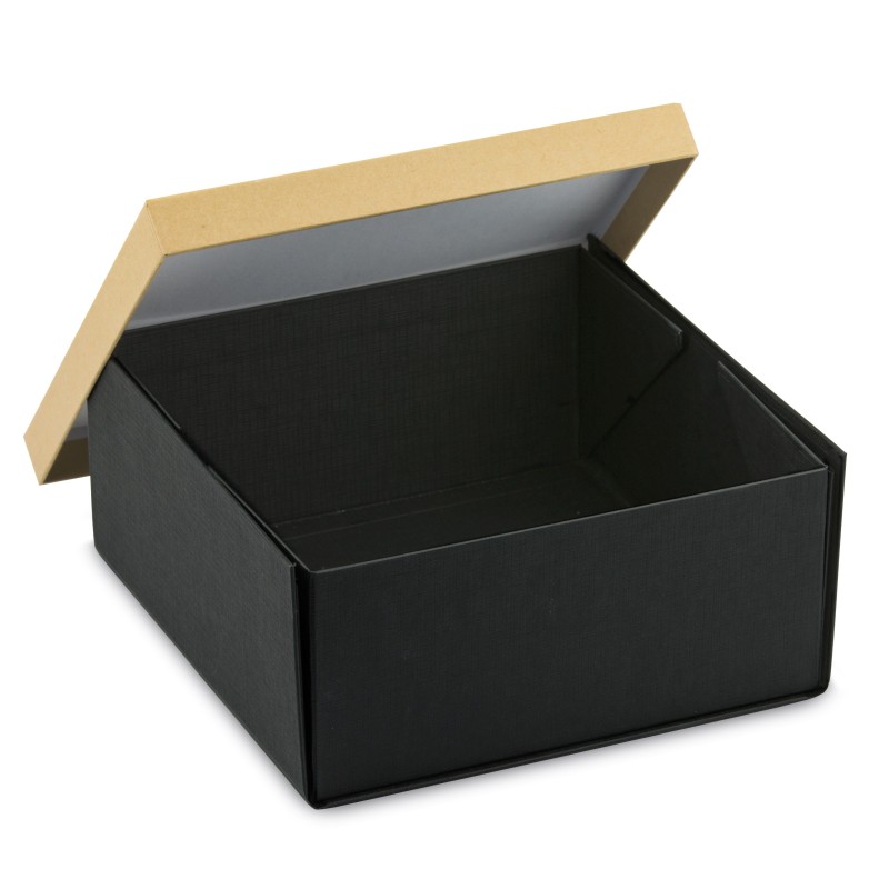 COFFRET ALLURE NOIR AVEC COUVERCLE KRAFT