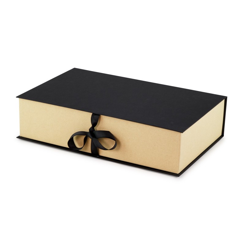 COFFRET ALLURE NOIR/KRAFT XL AVEC RUBAN