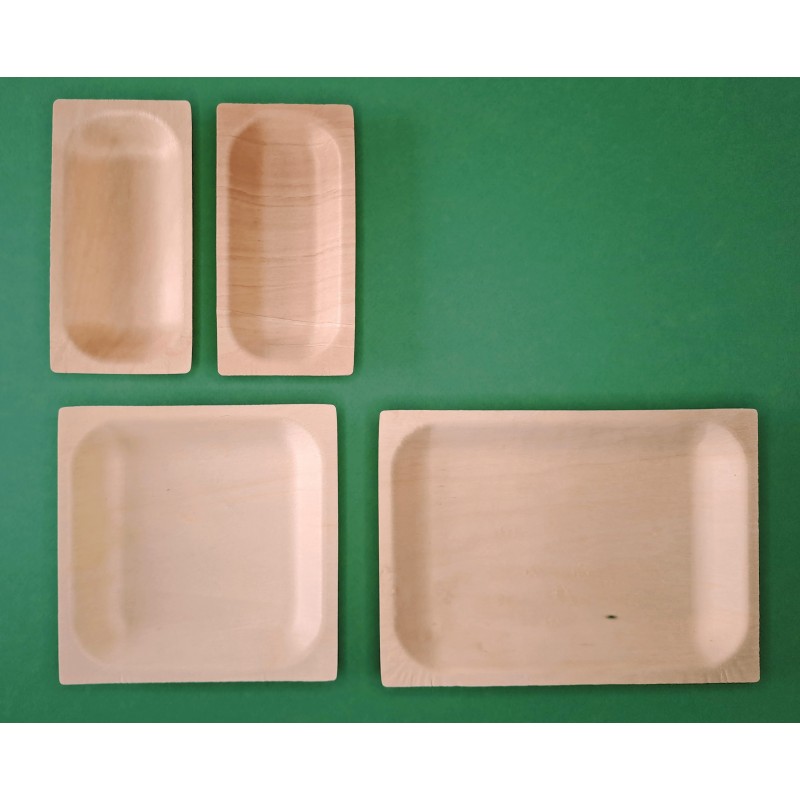 KIT ASSIETTES CUBIK BOIS "VERSION A" + COUVERCLES