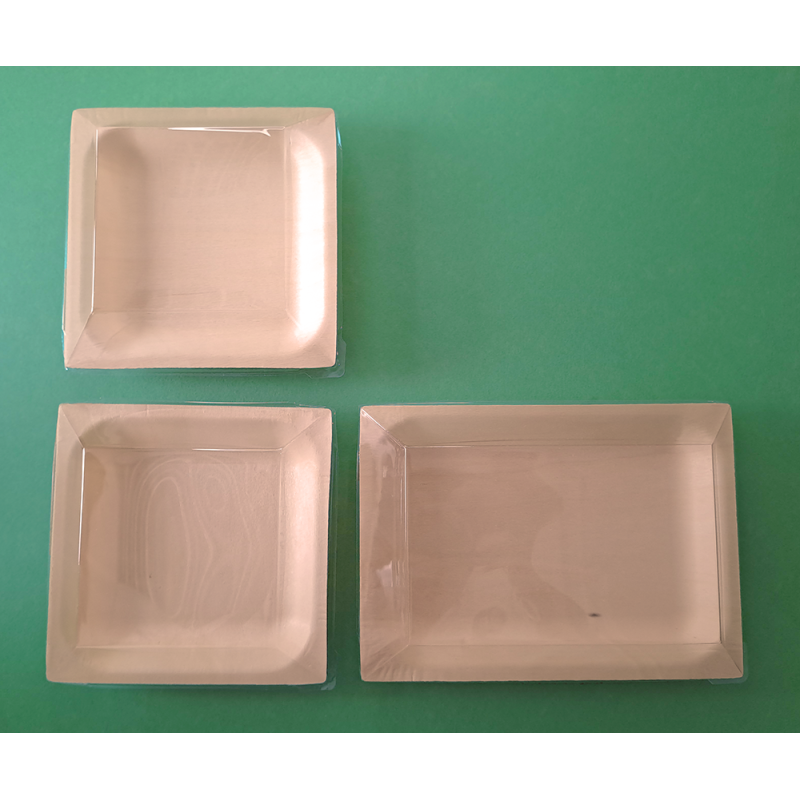 KIT ASSIETTES CUBIK BOIS "VERSION B" + COUVERCLES