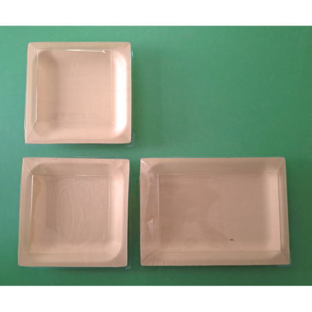 KIT ASSIETTES CUBIK BOIS "VERSION B" + COUVERCLES