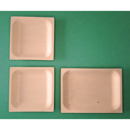 KIT ASSIETTES CUBIK BOIS "VERSION B"