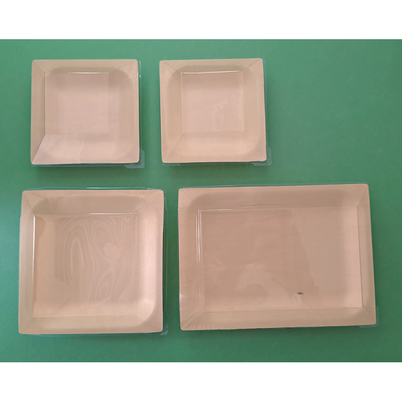 KIT ASSIETTES CUBIK BOIS "VERSION C" + COUVERCLES