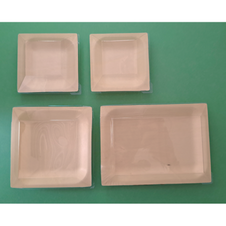 KIT ASSIETTES CUBIK BOIS "VERSION C" + COUVERCLES