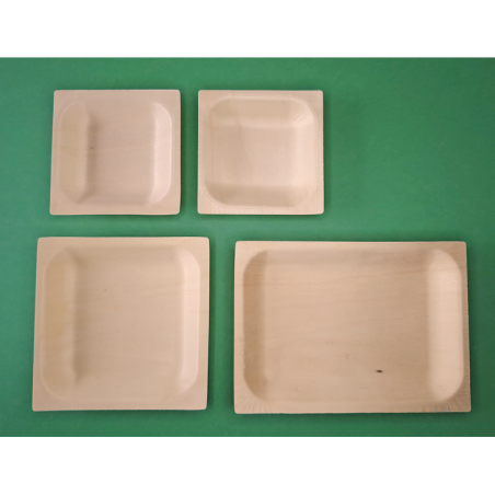 KIT ASSIETTES CUBIK BOIS "VERSION C"