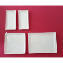 KIT ASSIETTES CUBIK FIBRA "VERSION A" + COUVERCLES