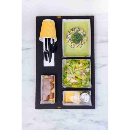 KIT ASSIETTE CUBIK KRAFT "VERSION A" + COUVERCLE