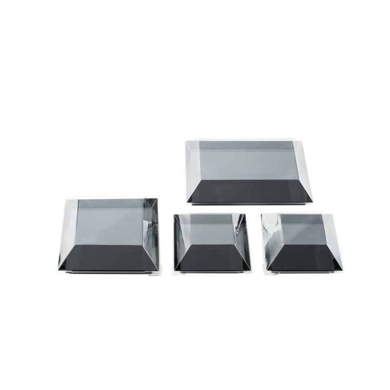 KIT ASSIETTES CUBIK NOIR "VERSION C" + COUVERCLES