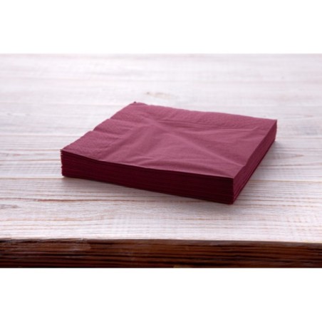 SERVIETTE COCKTAIL BORDEAUX