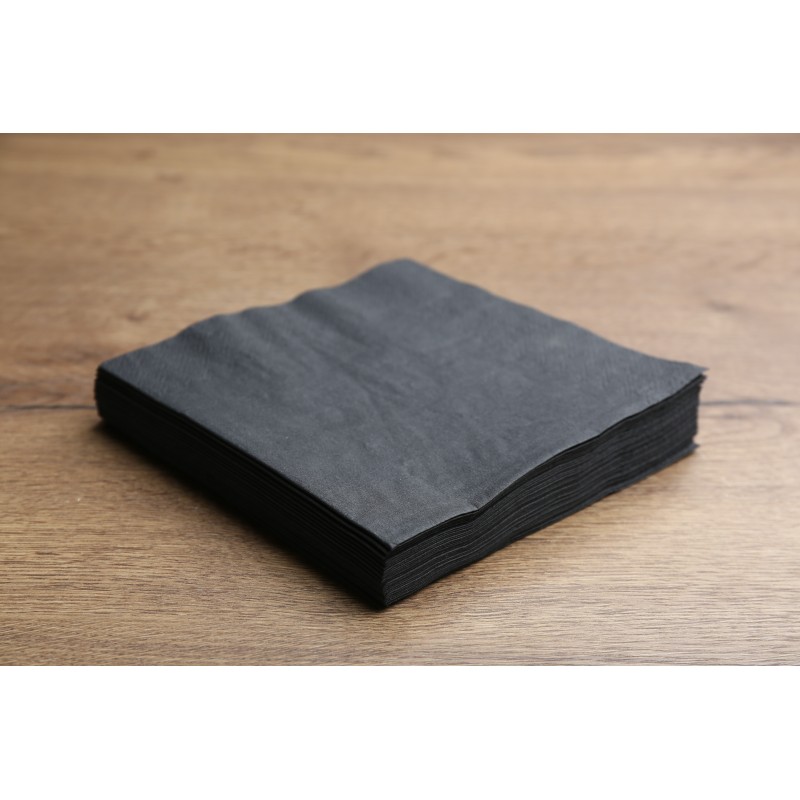 SERVIETTE COCKTAIL NOIRE